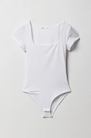 Maillot doublé avec encolure carrée pour fille