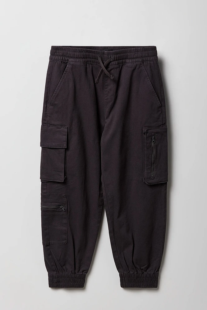 Jogger cargo avec poches à fermeture glissière pour garçon