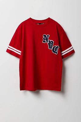 T-shirt avec motif brodé en chenille pour garçon