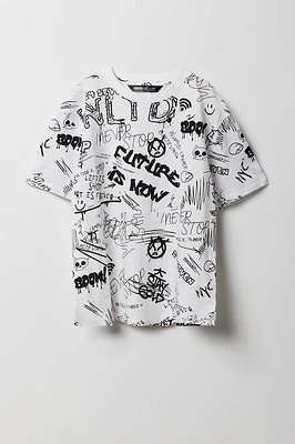T-shirt à imprimé graffitis pour garçon