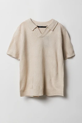 Boys Diamond Knit Polo