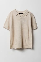 Boys Diamond Knit Polo