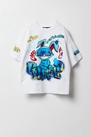 Boys Positive Vibes Bunny Graphic T-Shirt