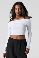 Ribbed Foldover Crop Top