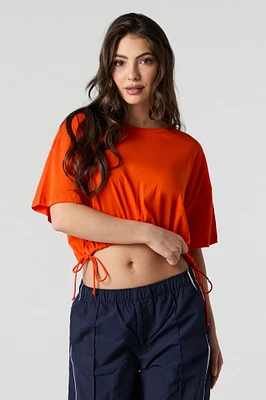 T-shirt surdimensionné avec taille coulissante latérale