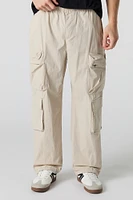 Pantalon cargo en nylon avec poche à glissière
