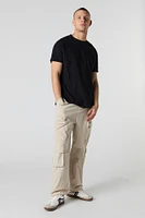 Pantalon cargo en nylon avec poche à glissière