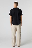 Pantalon cargo en nylon avec poche à glissière