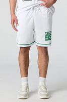 Short sport en filet imprim