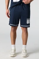 Short sport en filet imprimé