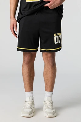 Short sport en filet imprim