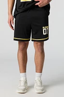 Short sport en filet imprim