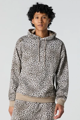 Cheetah Print Fleece Hoodie
