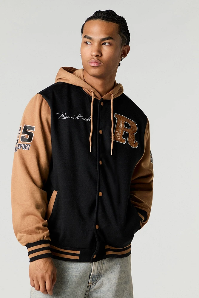 Blouson collégien à broderie en chenille Race Team