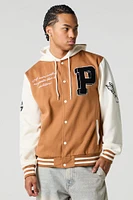 Blouson collégien à broderie en chenille P