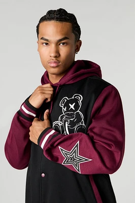 Blouson collégien à broderie en chenille Teddy