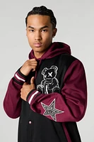 Blouson collégien à broderie en chenille Teddy
