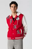 Blouson collégien à broderie en chenille de sergé SJCA