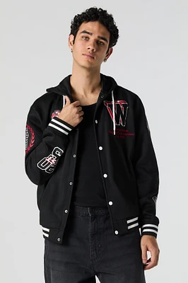 Blouson collégien à broderie en chenille W