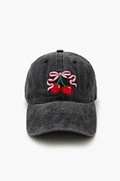 Casquette de baseball à imprimé Boucle et cerise