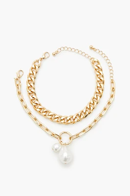 Ensemble de bracelets en similiperles (2 unités