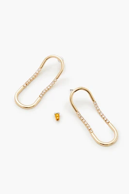 Pendants d'oreilles avec pierres du Rhin et motif géométrique