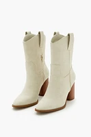 Faux Suede Pointed Toe Booties