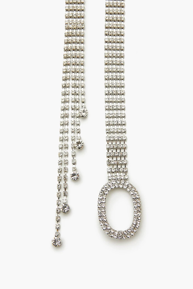Rhinestone Round Buckle Belt