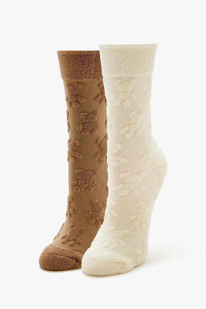 Socquettes à imprimé Ourson (2 paires