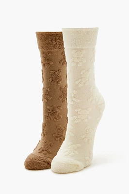 Socquettes à imprimé Ourson (2 paires