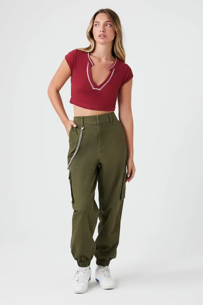 Urban Planet Cargo Jogger with Chain, Dark Green