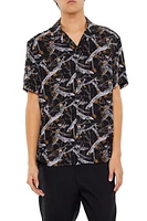 T-shirt avec motif de feuilles
