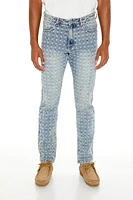 Distressed Slim Fit Mid Rise Jean