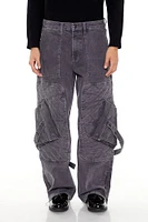 Jean cargo utilitaire ample à jambe large