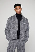 Blouson de style camionneur à pailettes