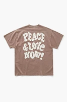 T-shirt avec empiècement Peace & Love Now