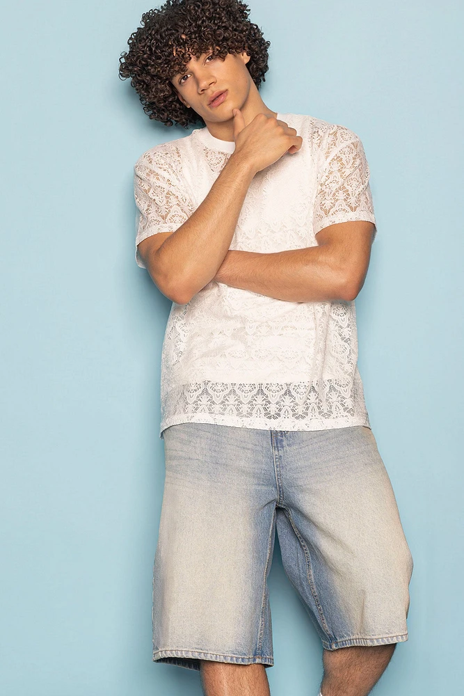 Lace Design T-Shirt