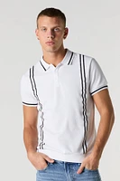 Polo avec rayures contrastantes
