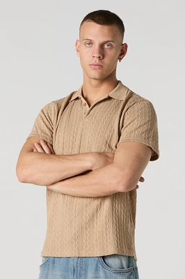 Polo en tricot torsad
