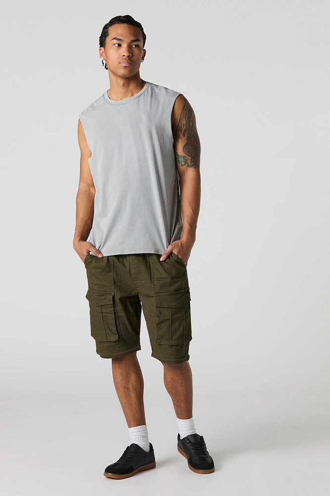 Pantalon cargo convertible avec fermeture à glissière