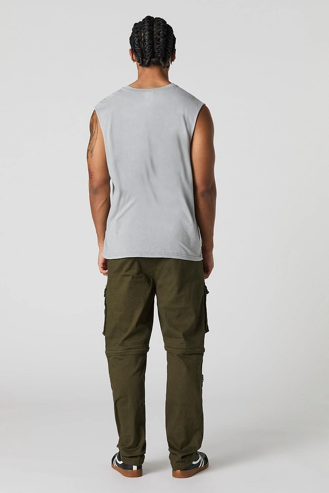 Pantalon cargo convertible avec fermeture à glissière