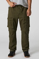 Pantalon cargo convertible avec fermeture à glissière
