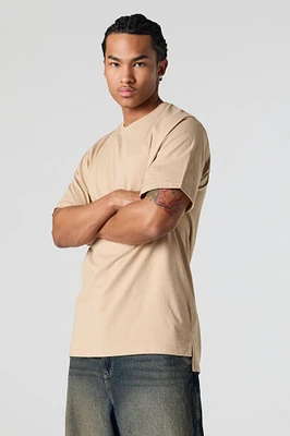 T-shirt ras du cou aymétrique