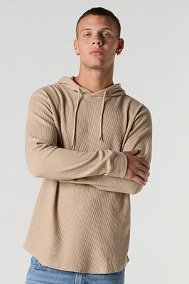 Haut à capuchon en tricot thermal