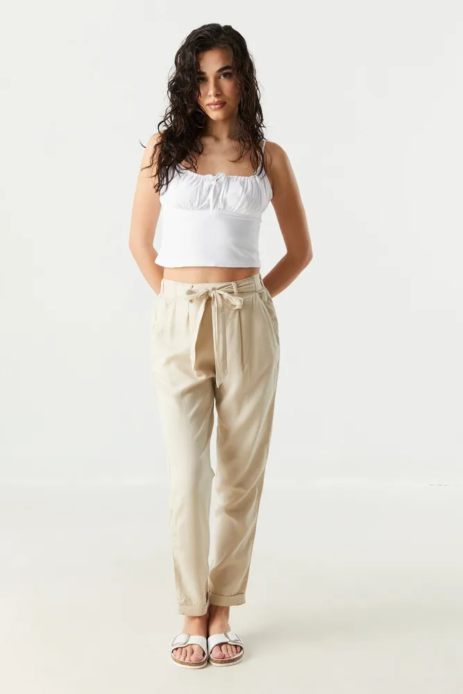 Elevated And Chic Paper Bag Pants | Windsor