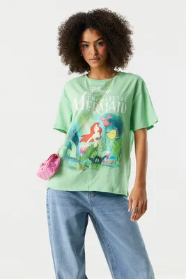 T-shirt de coupe garçonne à imprimé La petite sirène