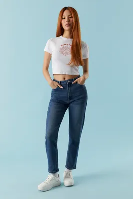Refuge Beverly Hills Medium Wash Vintage Stretch Mom Jean