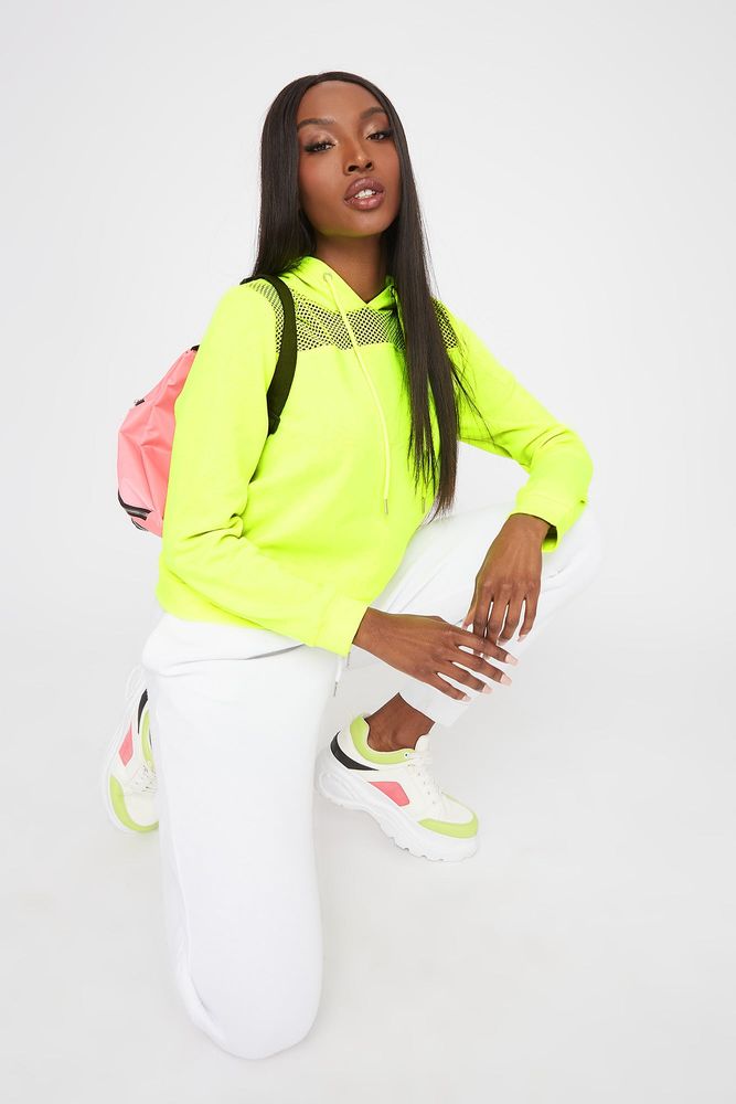 neon mesh hoodie