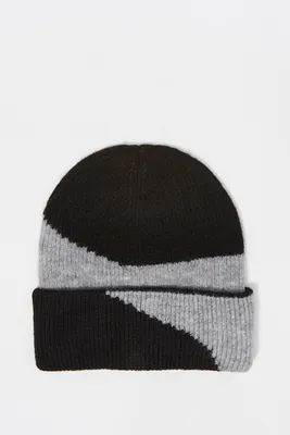 Urban Planet 2-Tone Wave Knit Beanie Hat | | Womens