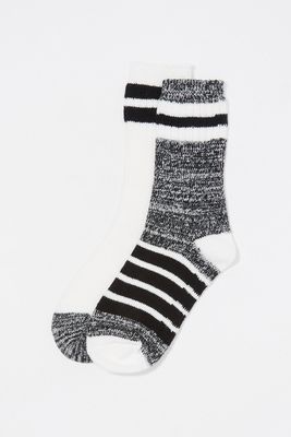 Urban Planet Varsity Stripe Soft Socks (2 Pack) | | Womens